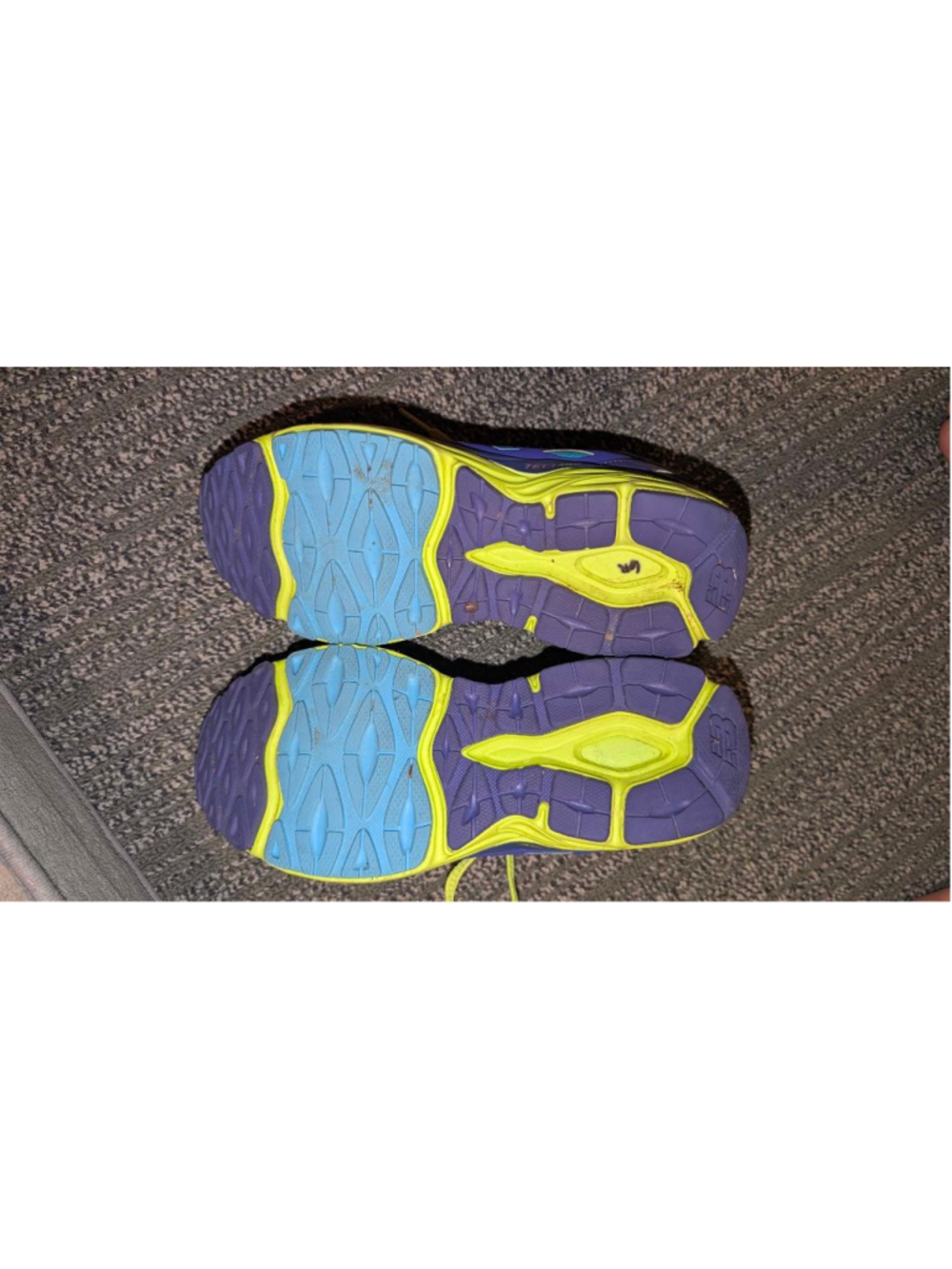 Women's New Balance 680 V3 Athletic Shoes 7.5 Purple Neon Green - Picture 3 of 5